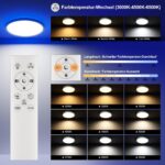 DetarZinLED Deckenlampe 30cm RGB Dimmbar – LED Deckenleuchte mit Fernbedienung für Badezimmer – Bild 4