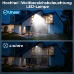 JVURICE LED Strahler 50W 5000LM – IP66 Flutlicht Außen mit 360° Halterung – Bild 2