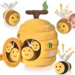 VORENUS Baby Bienenstock Spielzeug 6-12 Monate – Montessori Motorikspielzeug mit 5 Bienen