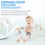 Cateam Babyschaukel Holz mit 5-Punkt-Sicherheitsgurt – Hängeschaukel für Innen & Aussen – Bild 7