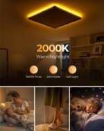 BLNAN LED Deckenleuchte 30cm Dimmbar mit Fernbedienung – 24W Deckenlampe für Schlafzimmer & Wohnzimmer – Bild 3
