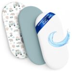 Totsy Baby Spannbettlaken Set 75x35 cm – 2 Bezüge + Matratzenschoner wasserdicht