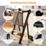 COSYLAND Lernturm Klappbar mit Kippschutz – Bambusturm 2-fach höhenverstellbar bis 55 kg – Bild 6