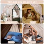 HOTUT Hausbett Himmel 62x270cm aus 100% Baumwolle Musselin – Betthimmel Set für Kinderbett – Bild 4