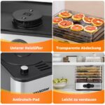 Aigostar Crispy Dörrautomat 240W mit Temperaturregler – Profi-Dehydrator für Obst, Fleisch & Gemüse – Bild 9