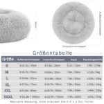 Nepfaivy Donut Haustierbett M 50cm – Flauschiges Katzenbett & Hundebett Waschbar – Bild 5