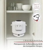 Cloer 6831 Reiskocher 1 l mit Dampfaufsatz – 7-Phasen-Technologie & 24h Warmhalte – Bild 5