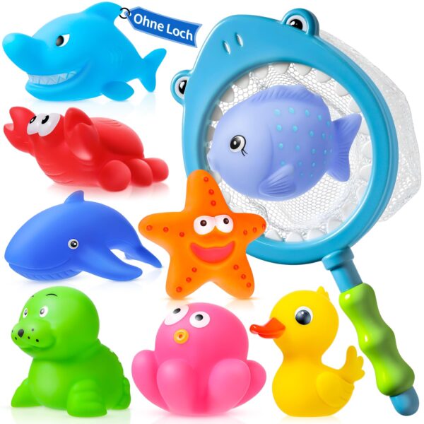 9er Set Badespielzeug Tintinlody – Schimmelfreie Wassertiere für Babys ab 1 Jahr