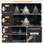 2er Set Solarleuchte mit Bewegungsmelder 600lm – IP65 Aussenleuchte mit Clip-Montage – Bild 4