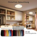 Yesenlight LED Deckenlampe mit PIR Bewegungsmelder 18W 1800lm – Ø22cm CCT 2700K–6500K – Bild 7