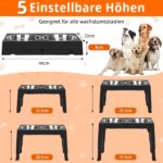unbholkk Hundenapf Erhöht mit 5 Höhenverstellbar – Futterstation für alle Hundegrössen – Bild 4