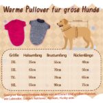 RANYPET 2er Pack Hundepullover 9XL – Warme Strickpullover für grosse Hunde im Winter – Bild 3