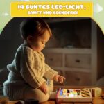 YIKANWEN Montessori Holz Busy Board mit 10 LED-Schaltern & Musikfunktion – Motorik-Spielzeug für Kinder ab 1 Jahr – Bild 5