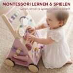 Lehoo Castle Holz-Lauflernwagen Einhorn – 10-in-1 Activity Center mit Tempo-Regelung – Bild 6