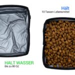 COOWONE Faltbarer Hundenapf 2er Set – Tragbarer Reisenapf mit Karabiner für Hunde & Katzen – Bild 4