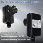 Lam(MS)pen LED-Netzteil 12V 2A 24W – IP44 Wasserdicht Gartenbeleuchtung – Bild 5