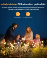 AdalyRoma Solarleuchten 4er-Set mit 32 LED – Glühwürmchen-Gartendeko IP65 wasserdicht – Bild 6