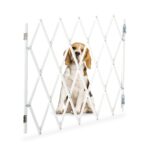 Relaxdays Hundeabsperrgitter Bambus – Ausziehbar bis 118 cm für Treppen & Türen