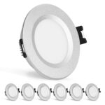 Gr4tec 3W LED Einbaustrahler 12V Dimmbar IP44 – 6er Set Warmweiss für Wohnmobil & Boot