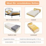 COSTWAY Bettgitter 120 cm klappbar – Rausfallschutz mit verstellbaren Gurten für Kinderbetten – Bild 8