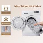 EHEYCIGA Hundebett 75x50cm mit Plüsch & rutschfester Unterseite – Waschbares Hundekissen für kleine Hunde – Bild 5