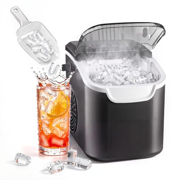 Kismile Eiswürfelmaschine – 11,8 kg/24h, 6 Min. Eiswürfel für Zuhause