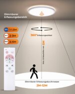 BLNAN LED Deckenleuchte 24W mit Radar-Bewegungsmelder – Intelligente Raumbeleuchtung für Flur, Küche, Bad – Bild 2
