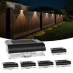 Solar Wandleuchte Aussen 6er Set – IP65 wasserdicht für Treppen, Zaun & Terrasse