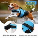 AMZNOVA Hundeschwimmweste M Rip Stop mit Auftrieb – Rettungsweste für Hunde – Bild 5