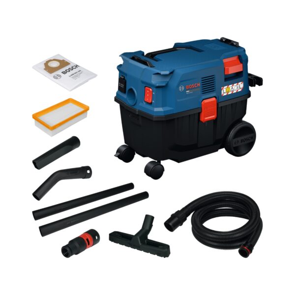 Bosch Professional GAS12-25LS Nass-Trockensauger – 1.200 W Motor mit SFC-Filterreinigung