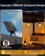 FabStyl Solar Hängeleuchte Boho-Design – 2er Set mit Fernbedienung & Timer für Garten – Bild 6