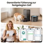 Evoliq 3L Automatischer Katzenfutterspender & 2,5L Wasserbrunnen – WiFi-App-gesteuert für bis zu 10 Mahlzeiten täglich – Bild 9