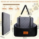 Revoti Hunde-Autositz 45×45 cm mit Memory-Schaum – Sicher & wasserdicht für Hunde bis 12 kg – Bild 2