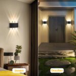 Oraymin 2er Set LED Wandleuchte IP65 6W – Warmweiss Aluminium für Innen & Aussen – Bild 4