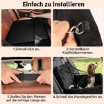 Bindokun Hundeautositz für kleine Hunde bis 9 kg – Memory-Schaum Booster mit Sicherheitsgurten – Bild 7
