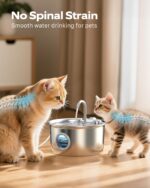2.6L Katzenbrunnen Edelstahl – Automatischer Trinkbrunnen mit 4-Schicht Filtersystem & leiser Pumpe – Bild 6