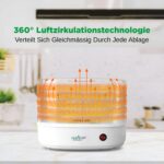 NutriChef Dörrautomat mit 5 Einschüben – 82°C Temperaturregelung für Obst, Fleisch & Gemüse – Bild 6