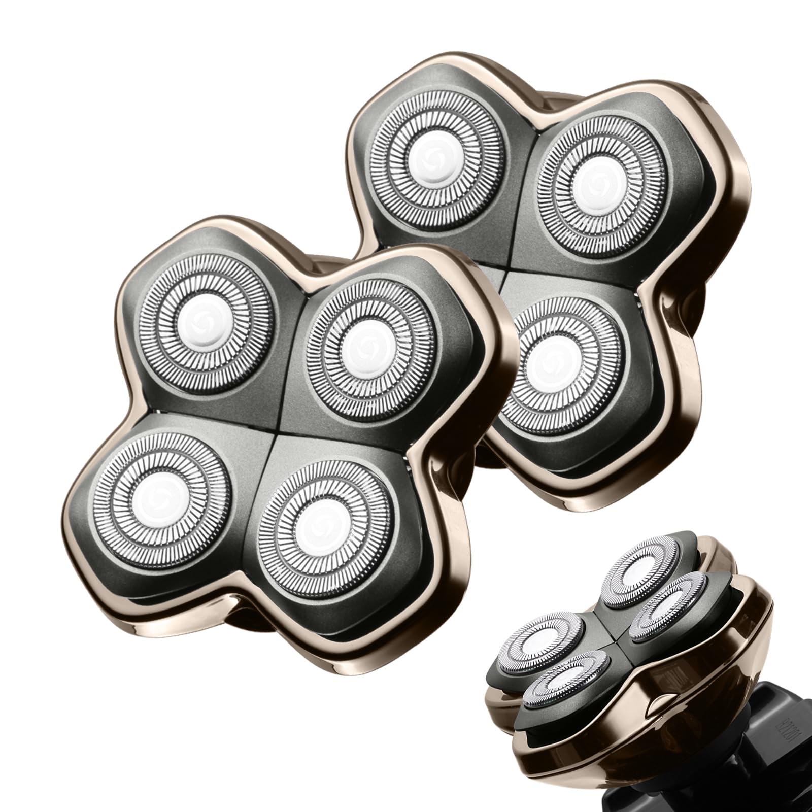 Pro 4 Ersatzklingen für BESTBOMG Rasierer – Kompatibel mit Gold/Silver/Platinum PRO