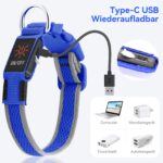 Colaseeme LED-Leuchthalsband Hund M – USB-C aufladbar, 3 Leuchtmodi, wasserdicht – Bild 4