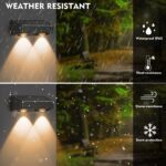 4er Set Solar Wandleuchten mit RGB 9 Farben & 11 Modi – IP65 Zaunbeleuchtung für Garten – Bild 7
