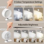 Giliwosy LED Wandleuchte Akku 2er Set – 360° Drehbar, 3 Farbtemperaturen, Dimmbar – Bild 2