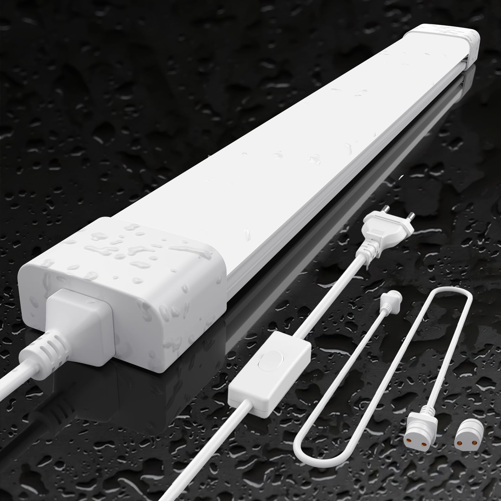 Amdelne LED-Feuchtraumleuchte 150cm, 45W, 5000lm – Neutralweiss 4000K IP65