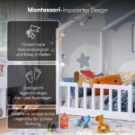 Bellabino Bia Hausbett 90x200 cm – Montessori Kinderbett aus Massivholz mit Rausfallschutz – Bild 5