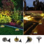 Jorft Solarleuchten 8er Set mit 12 LED – IP66 Gartenbeleuchtung für Rasen & Terrasse – Bild 7