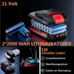 Olubfdh 21V Akkuschrauber mit 2x2000mAh Akku – 45Nm Drehmoment für Heimwerker – Bild 4