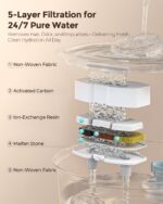 Invengo Katzenbrunnen Edelstahl 3.2L – Ultra-leiser Trinkbrunnen mit 5-Fach Filtersystem – Bild 4