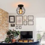 ZMH Deckenleuchte Vintage Industrial E27 – Retro Käfig Design für Flur & Küche – Bild 8