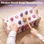 Lehoo Castle Hammerspiel Holzspielzeug ab 1 Jahr – Montessori Motorikspielzeug für Kleinkinder – Bild 5