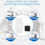 Poweka Katzenbrunnen Filter 24er Set – Aktivkohle & Schwamm für PETLIBRO Dockstream – Bild 4
