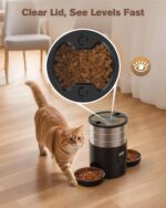 GROOKPET Futterautomat mit 2 Edelstahl-Näpfen & Timer – 5L für Katzen & Hunde – Bild 8